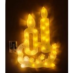 Foxter Svítící LED svícen XXL 42 cm teplá bílá – Hledejceny.cz