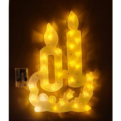 Foxter Svítící LED svícen XXL 42 cm teplá bílá – Hledejceny.cz