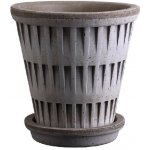 Květináč Pantheon s podmiskou Raw Grey 16 cm Bergs Potter – Hledejceny.cz