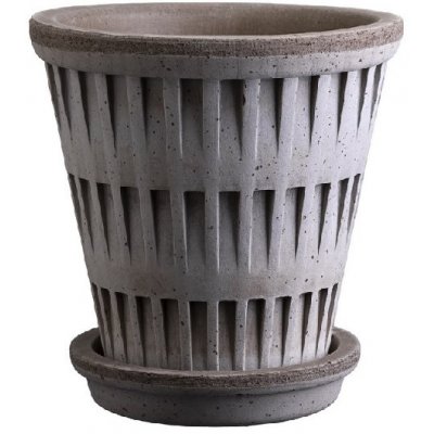 Květináč Pantheon s podmiskou Raw Grey 16 cm Bergs Potter – Hledejceny.cz