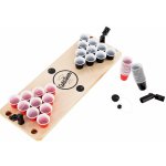 BeerCup Ace Mini Beer Pong, stůl, 25 černých a červených panáků, 3 vystřelovače míčků, 3 míčky (1111) – Zboží Živě
