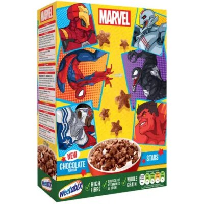 Weetabix Marvel pšeničné cereálie ve tvaru hvězdiček s příchutí čokolády 500 g – Zboží Dáma