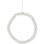 Star trading Závěsný svítící věněc HOOP 30x LED P.30 cm stříbrný