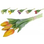 Umělé květiny, plast 270mm tulipán svazek 5 ks, mix barev
