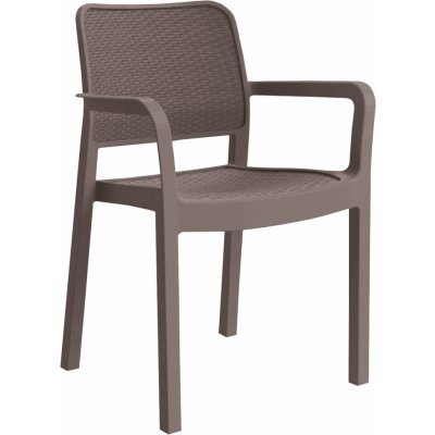 ALLIBERT 41472 zahradní plastová židle SAMANNA cappuccino – Hledejceny.cz