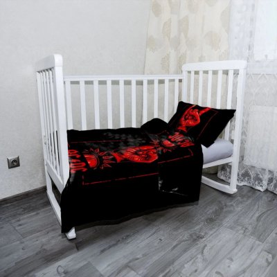 Sablio Mikroplyšové dětské povlečení do postýlky ACDC Červená ruka 130 x 90 cm 40 x 6 cm – Zboží Mobilmania