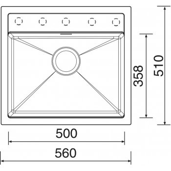 Sinks SOLO 560 Metalblack