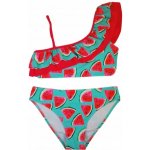 Dívčí dvoudílné plavky s volánkem Noviti Meloun tyrkys růžová – Zboží Dáma