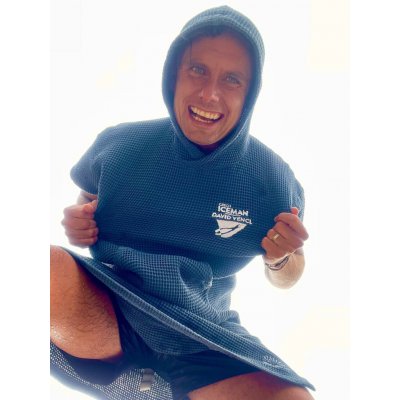 Modré vaflové pončo ICEMAN – Zboží Mobilmania