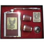 Dárková sada Harley Davidson . Kůže nerez. Placatka pero zapalovač – Zboží Dáma