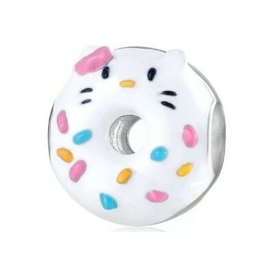 Prosperk Korálek stříbrný na náramek Donut Kitten S2810 – Zboží Dáma