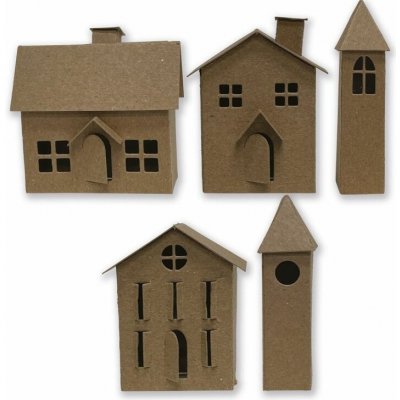 Sizzix 3D domečky č.1 vyřezávací kovové šablony Thinlits 21 ks – Hledejceny.cz