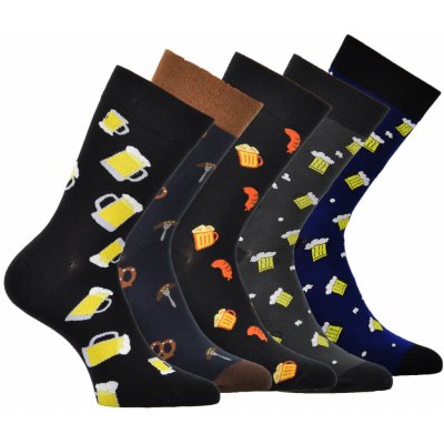 Oxsox pánské bavlněné pivní Crazy ponožky mix barev – Zboží Mobilmania