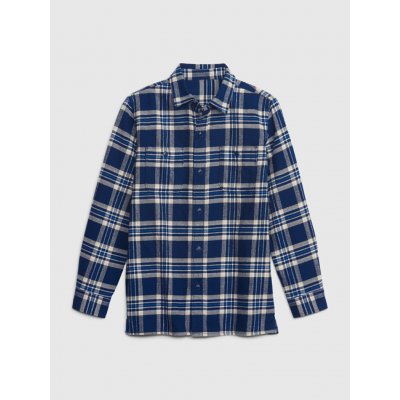 GAP 729978-07 dětská flanelová košile tmavě modrá – Zboží Dáma