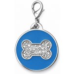 Marre Psí známka kulatá modrá s kostičkou – Hledejceny.cz