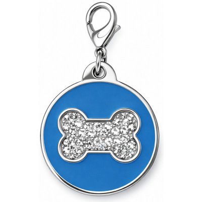 Marre Psí známka kulatá modrá s kostičkou – Hledejceny.cz