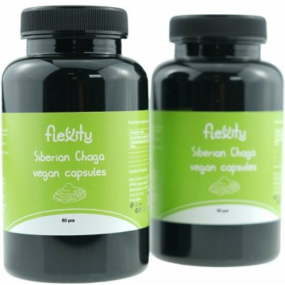 Flexity Sibiřská čaga 60 ks veganských kapslí 300mg/ kapsle sada 2x – Hledejceny.cz
