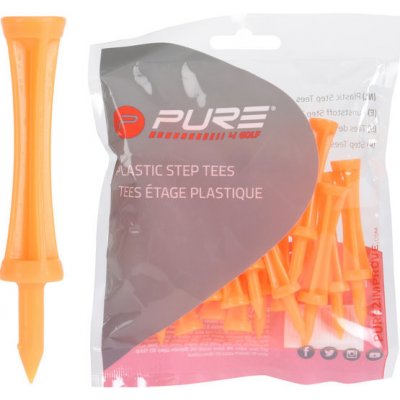 Pure2Improve 50 mm Plastic Step Tees oranžová 20ks – Zboží Dáma
