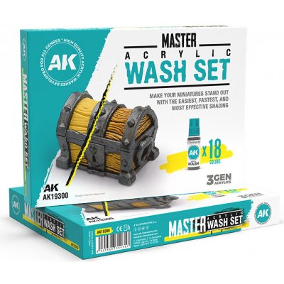 AK Interactive Master Acrylic wash set 18 x 18 ml – Zbozi.Blesk.cz