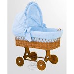 Scarlet Proutěný koš pro miminko s boudičkou Méďa modrá – Zboží Dáma