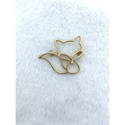 Phoenix brož Liška zlatá 1427111763 – Zboží Dáma