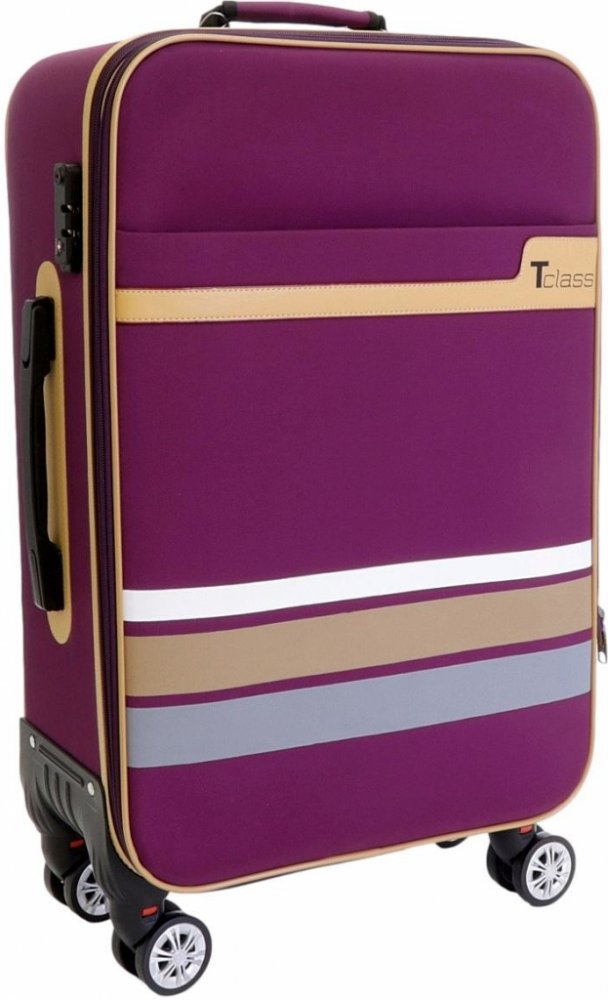 T-class cestovní kufr 321l textil fialová 70 x 42 x 24 30cm | Srovnanicen.cz