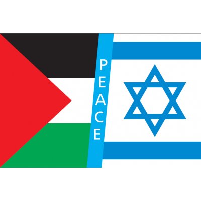 AirMarketing.cz Vlajka PEACE - IZRAEL a PALESTINA Vlajka: 30 x 45 cm – Hledejceny.cz