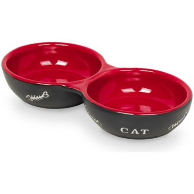 Nobby Cat keramická dvojmiska 22 cm 2 x 130 ml – Hledejceny.cz