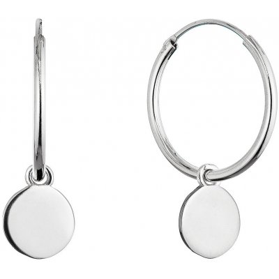 Pavona stříbrné náušnice kruhy s lesklou placičkou 61058 – Zbozi.Blesk.cz