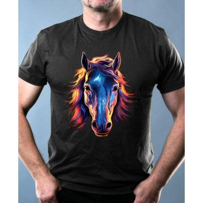 Kůň, neon kolekce, V2 pánské tričko Basic – Hledejceny.cz