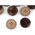 Knoflík kokos oboustranný velikost 36", 5ks Varianta: 3 (36") přírodní stř., Balení: 5 ks – Sleviste.cz