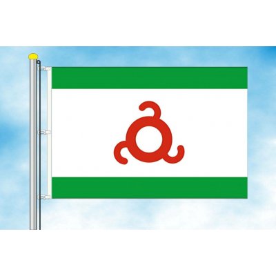 LIBEA, s.r.o. Ingušsko vlajka Rozměr: 60×90 cm, Uchycení: Karabiny na stožár – Hledejceny.cz