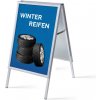 Roll up banner Jansen Display Set reklamního áčka A1, Zimní pneumatiky, německy, 639 x 1094 mm