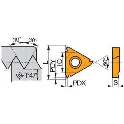 Soustružnické VBD závitové + zapichovací 80022257 / 6755500 TN NPT INT C3 -S- PRAMET - PM-TN-16NR115NPT-T8030 – Zboží Mobilmania