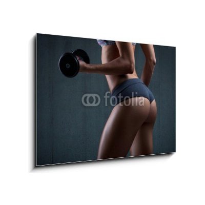 Skleněný obraz 1D - 100 x 70 cm - Very sexy young beautiful ass in thong. Beautiful athletic woman Velmi sexy mladá krásná zadek v řemínku. Krásná sportovní žena – Sleviste.cz