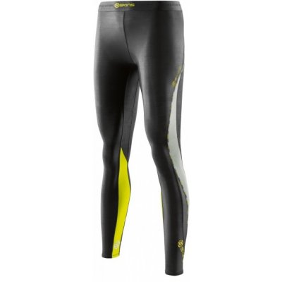 SKINS DNAmic Womens Long Tights Black/limoncello