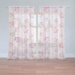 Záclony Růžové hvězdy: 2 ks - 150x250 cm - Sablio – Hledejceny.cz
