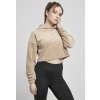 Dámská mikina Ladies Cropped Velvet Oversized Hoody softtaupe