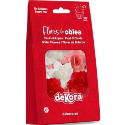 Jedlé květy - bílé,růžové a červené 8 ks - Dekora – Zboží Mobilmania