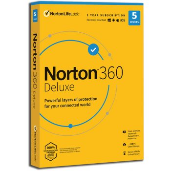 Norton 360 DELUXE 50GB + VPN 1 lic. 5 lic. 12 mes. (21405797)