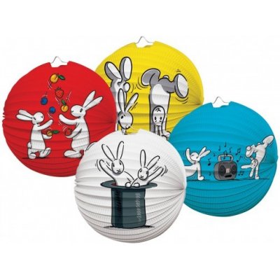 Lampion koule Bob a Bobek průměr 25cm 4 barvy v sáčku (bez hůlky) karneval - mix variant či barev – Zboží Mobilmania