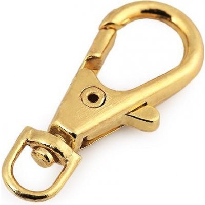 Kovová karabinka průvlek 4 mm - 5ks Barva: žluté zlato – Zboží Dáma