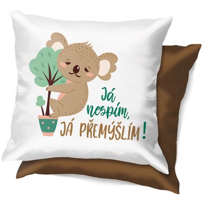 Nekupto Vtipný polštář Já nespím já přemýšlím! 30x30 – Zboží Mobilmania