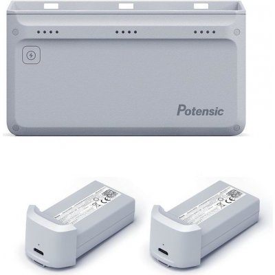 Potensic třípozicová rychlonabíječka pro Atom 4K 60W More Power, kit s AC adaptérem a 2x baterie ATM3CHAR-2 – Zboží Živě