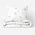 Goldea vánoční bavlna povlečení sněhové vločky na bílé 140x200 70x90 – Zboží Mobilmania