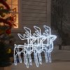 Vánoční osvětlení Prolenta Maison Exclusive Vánoční sobi 3 ks se studenými bílými LED 76 x 42 x 87 cm