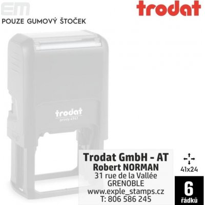 Trodat 4941 [ 41 x 24 mm pouze gumový štoček – Zboží Živě