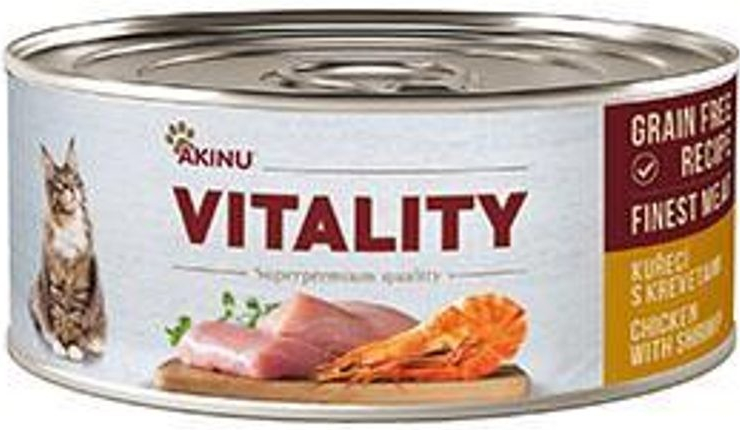 Akinu VITALITY kuřecí s krevetami 70 g