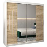 DobreSny York1 se zrcadlem 200 x 200 cm dub sonoma / bílá – Zboží Dáma