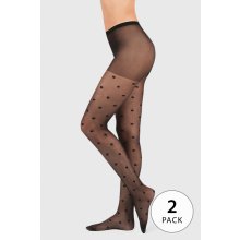 Evona 2PACK Punčochové kalhoty Elise 20 DEN černá